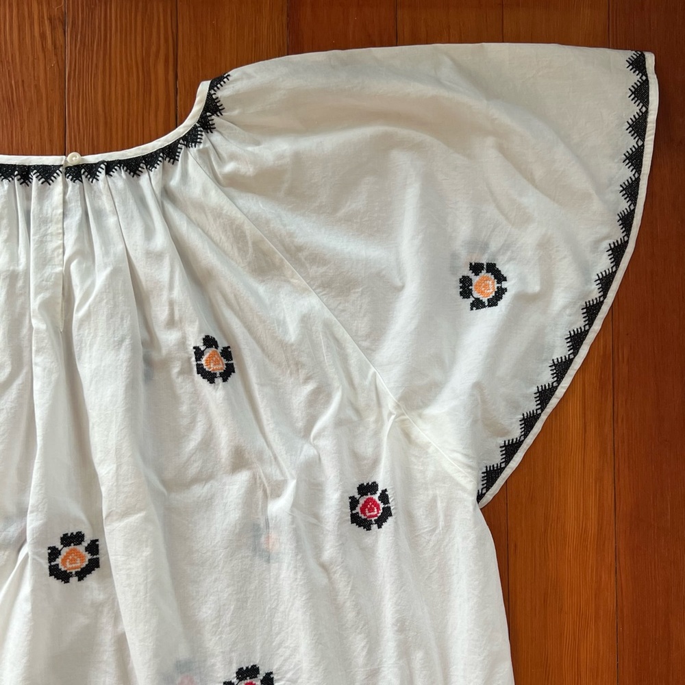 NWT- Madewell- Plus Embroidered Flutter-Sleeve Top Size 2X - Picture 6 of 7